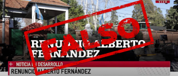 Es falso que La Nación+ transmitió una supuesta renuncia de Alberto Fernández, el video viral es trucado