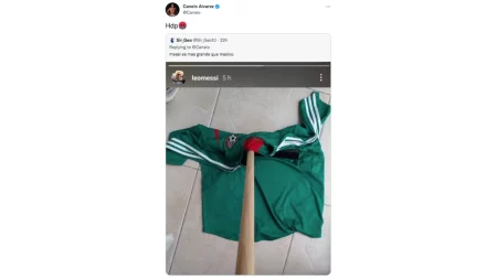 Es falso que Messi publicó una historia de Instagram con la camiseta de México como trapo de piso