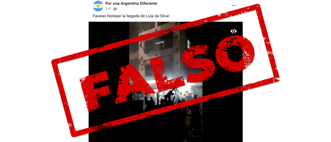 Es falso que este video viral muestra un festejo armado en las favelas tras el triunfo de Lula