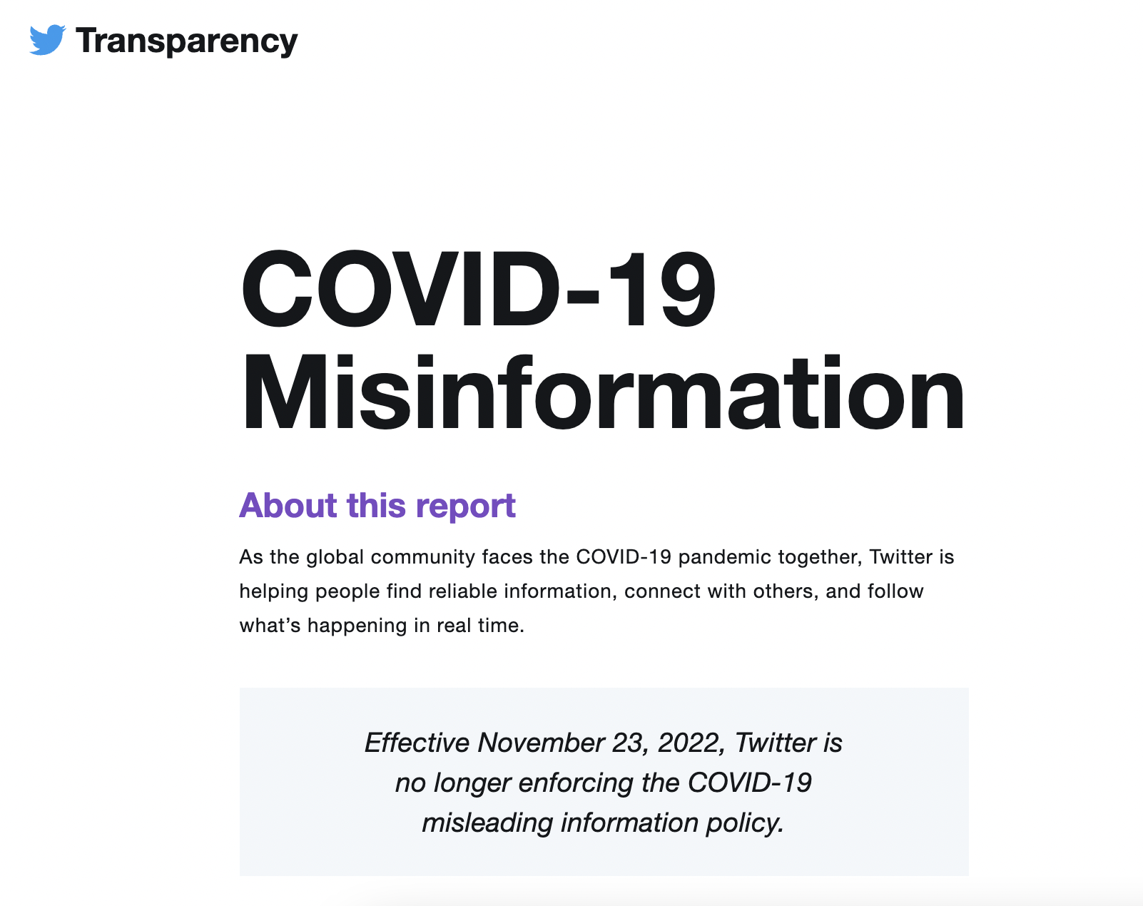 Qué sabemos de la decisión de Twitter de eliminar su política contra la desinformación sobre el COVID-19