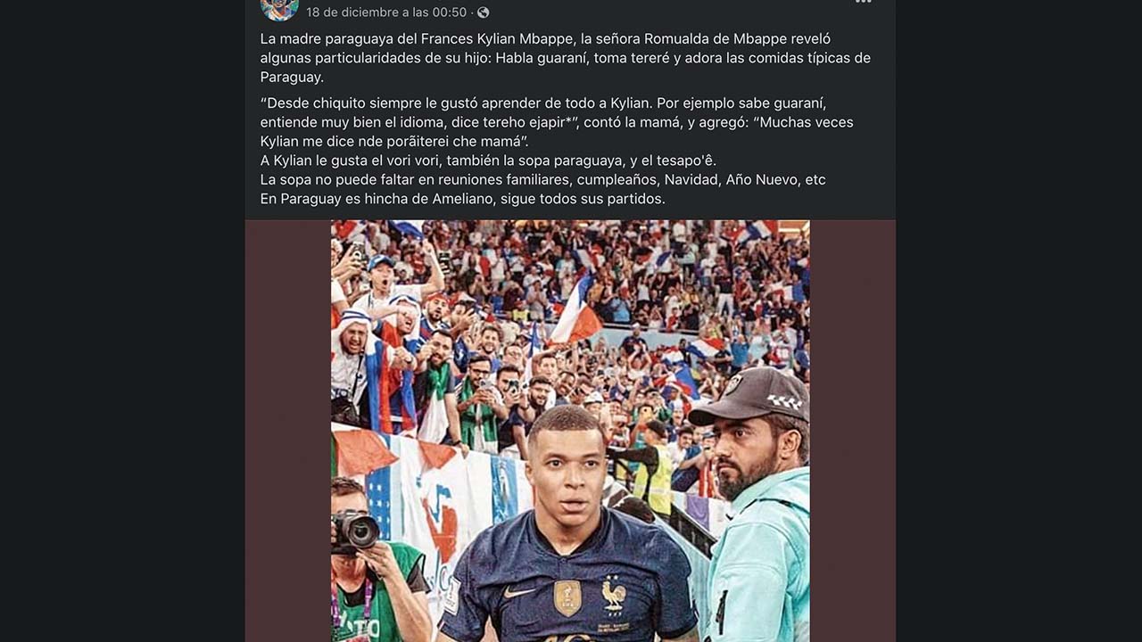 Es falso que la madre de Kylian Mbappé es paraguaya