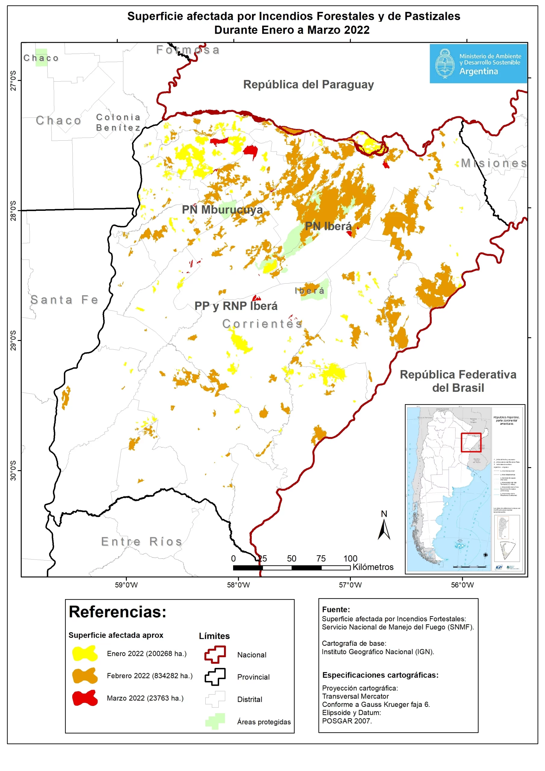 En 2022 se duplicó la superficie de hectáreas incendiadas: cuáles fueron las provincias más afectadas