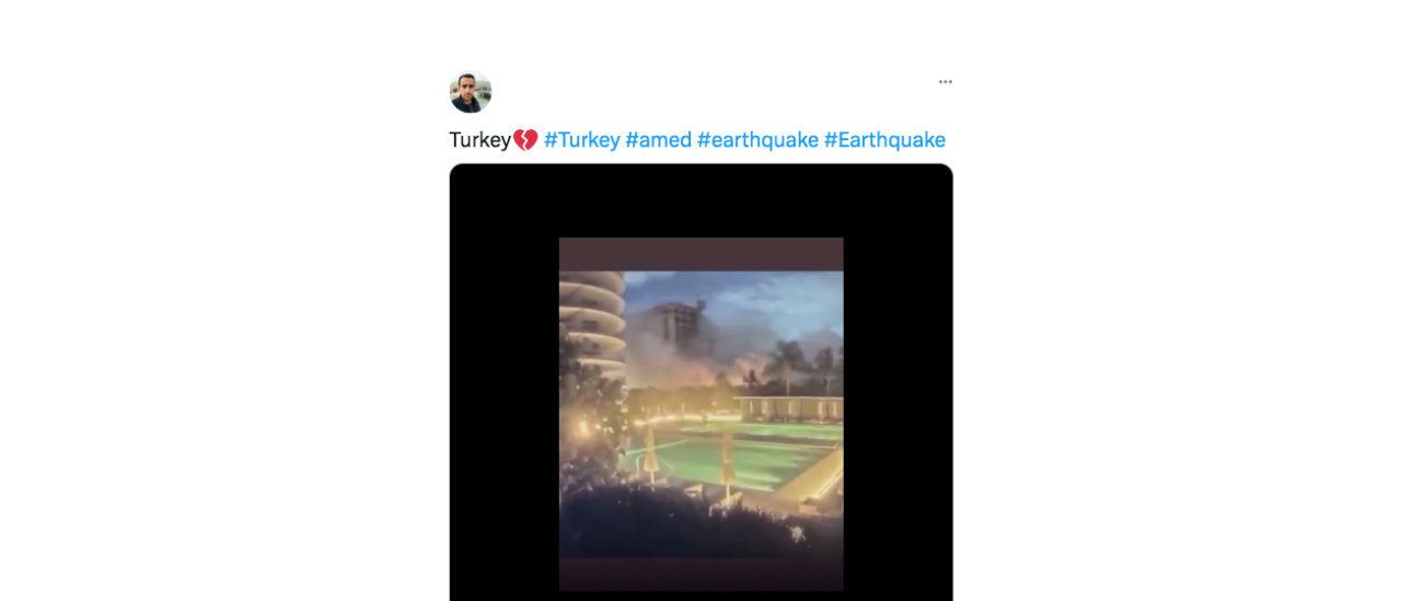 No, este edificio derrumbándose no corresponde al sismo en Turquía: el video fue grabado en Miami, en 2021