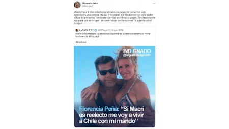No, Florencia Peña no dijo que si ganaba Macri se mudaría a Chile