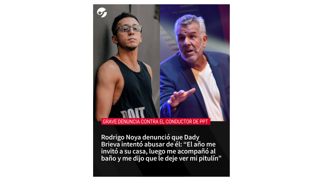Es falso que el actor Rodrigo Noya denunció por abuso sexual a Daddy Brieva