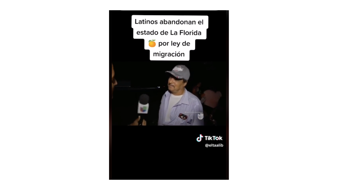 Es falso que este video es de latinos abandonando Florida por la “ley de migración”: se grabó en septiembre de 2017 y viajaban para huir del huracán Ian