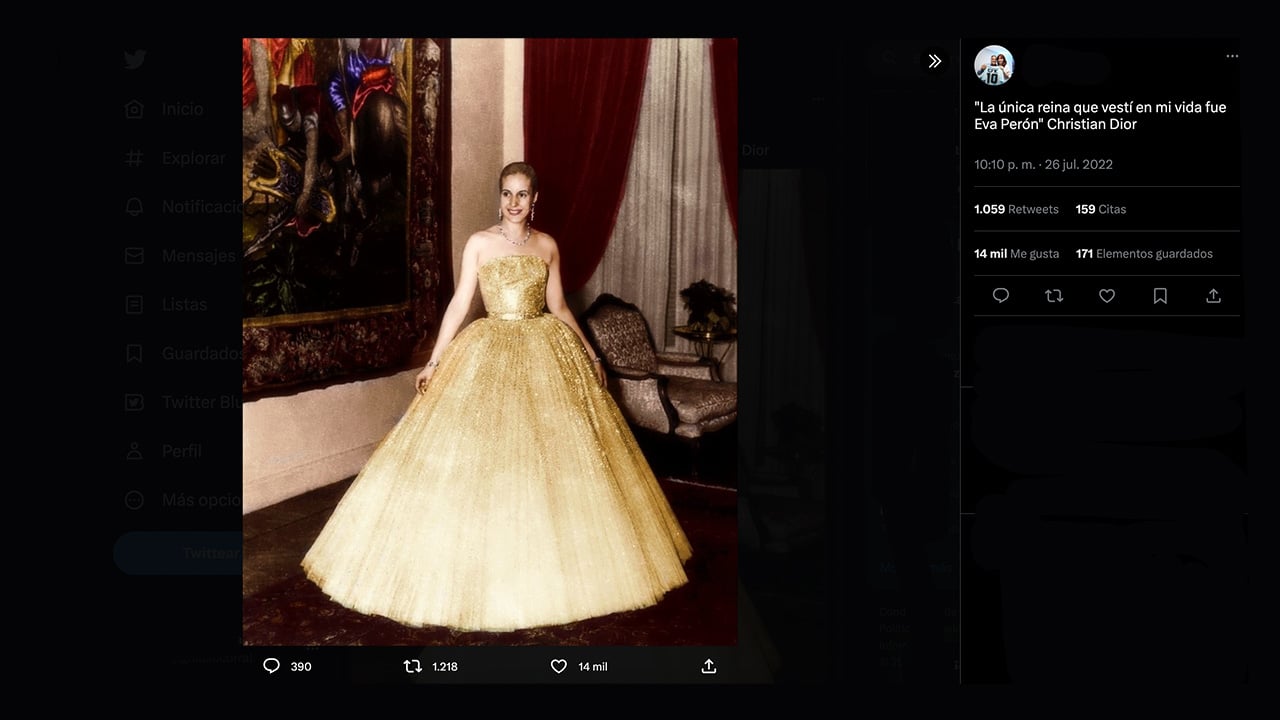 Es verdadero que Christian Dior dijo: “La única reina que vestí fue Eva Perón”