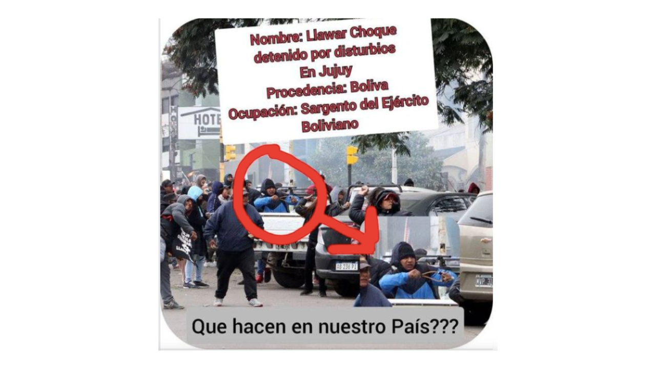 Es falso que un sargento del Ejército de Bolivia fue detenido “por disturbios” en Jujuy