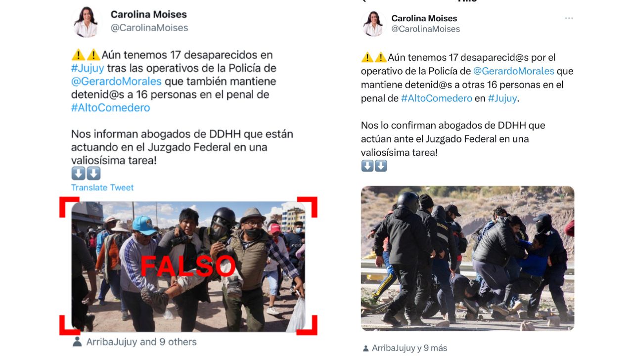 Violencia en Jujuy: cuáles son las desinformaciones que circularon