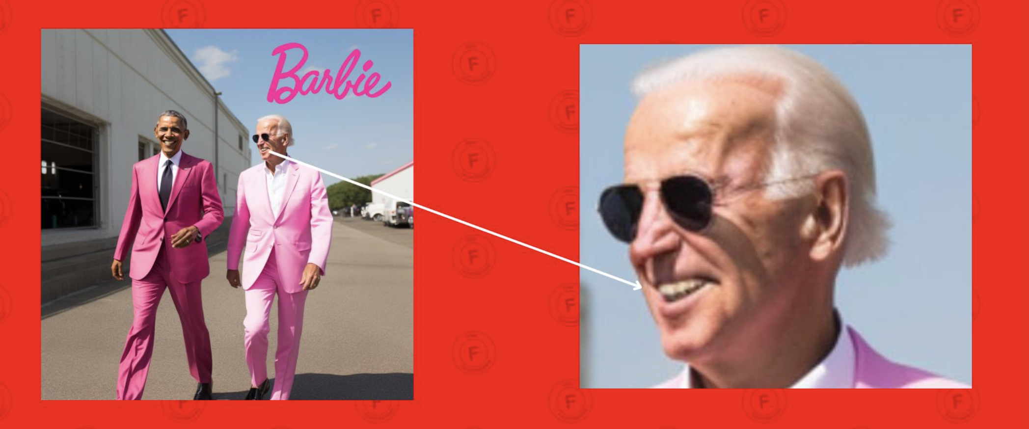 Barack Obama y Joe Biden no se vistieron de rosado por la película de Barbie: las imágenes fueron creadas con inteligencia artificial