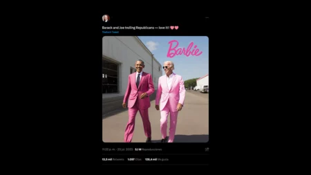 Barack Obama y Joe Biden no se vistieron de rosado por la película de Barbie: las imágenes fueron creadas con inteligencia artificial