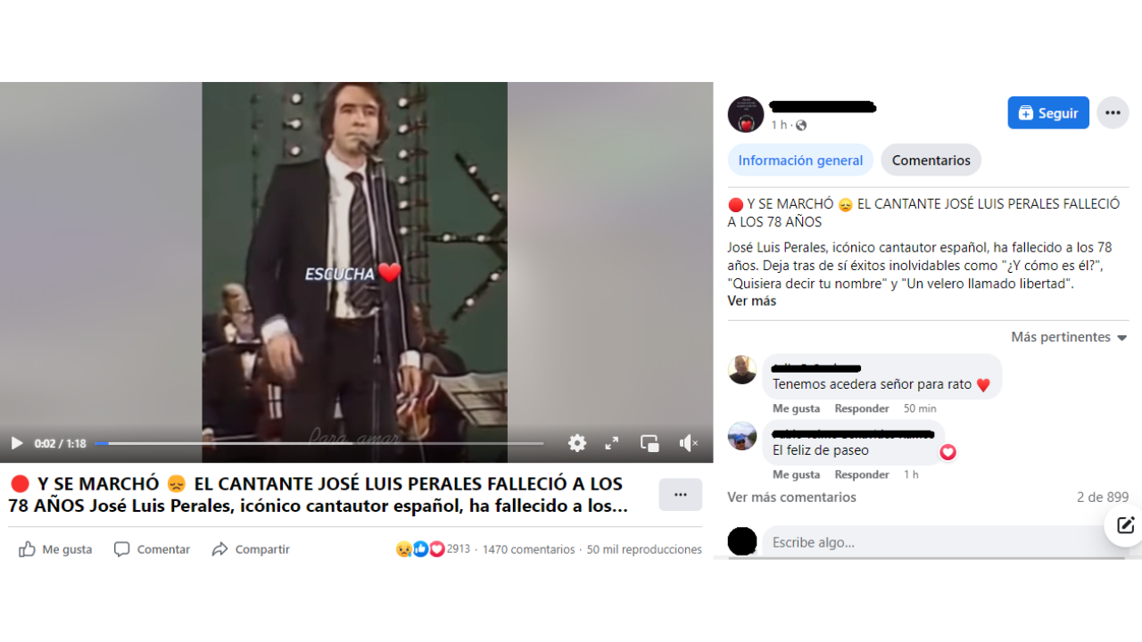 No, José Luis Perales no murió: el cantautor desmintió el rumor en un video subido a sus redes sociales