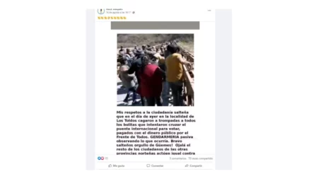 No, la foto de un altercado sobre un puente fronterizo con Bolivia no ocurrió durante las elecciones PASO 2023