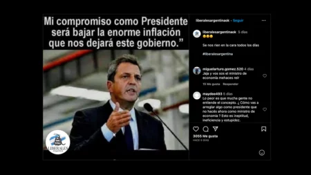 Es falso que Sergio Massa dijo: “Mi compromiso como presidente será bajar la enorme inflación que dejará este gobierno”