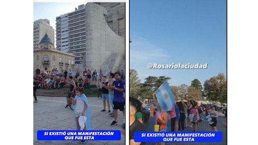No, este video filmado en Rosario no muestra una marcha “contra el fraude electoral” sino los festejos del Mundial 2022