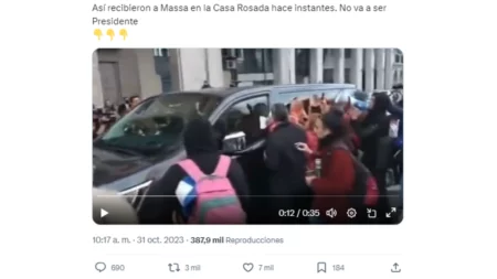 No, este video de una agresión a Sergio Massa no fue grabado durante la campaña electoral de 2023