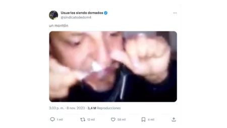 No, Sergio Massa no toma cocaína en este video: la grabación está manipulada