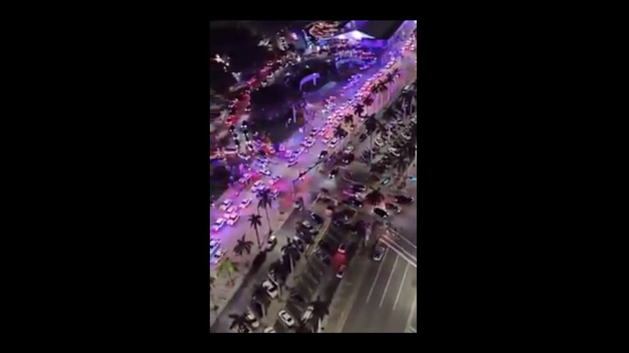 No, estos videos que muestran una concentración de policías en el centro de Miami no se deben a la presencia de “aliens”