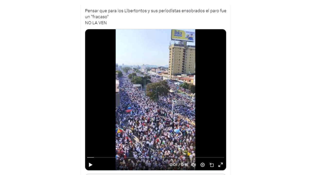Este video no es del paro contra Milei, sino de una movilización religiosa en Barquisimeto, Venezuela
