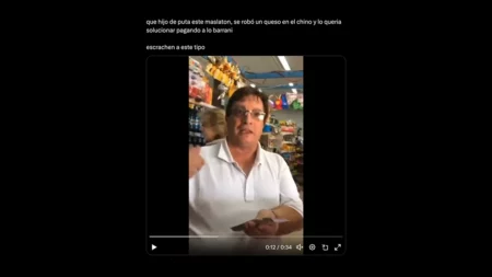 No, no es el abogado Carlos Maslatón quien aparece en este video robando un queso de un supermercado