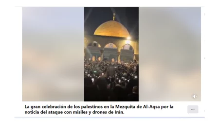 No, este video no muestra “celebraciones masivas de los palestinos” en la Mezquita Al-Aqsa tras el ataque de Irán contra Israel