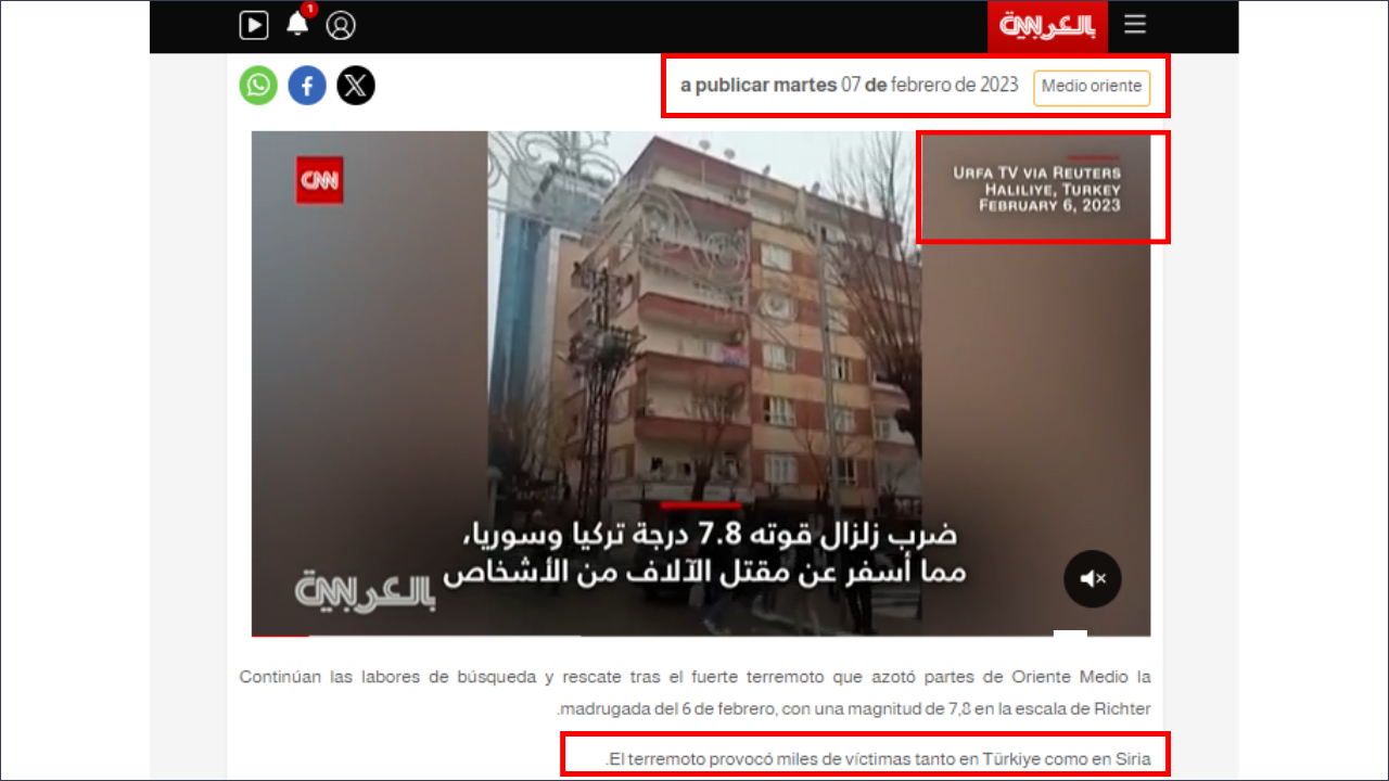 No, este video del derrumbe de un edificio no fue grabado durante el terremoto en Taiwán, sino en Turquía en 2023
