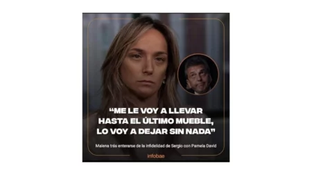 Es falsa esta supuesta placa de Infobae con un textual de Malena Galmarini por su presunta separación de Sergio Massa