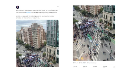 Es falso que no asistió gente a la marcha universitaria del 23 de abril en la ciudad de Córdoba