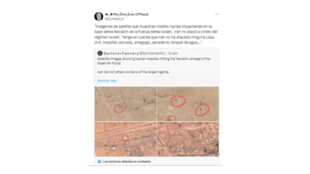 No, estas imágenes no son de cráteres por ataques de Irán a la base aérea israelí Nevatim