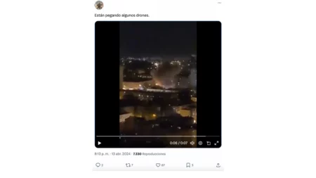 No, este video de un misil que impacta contra un edificio no es del ataque de Irán a Israel