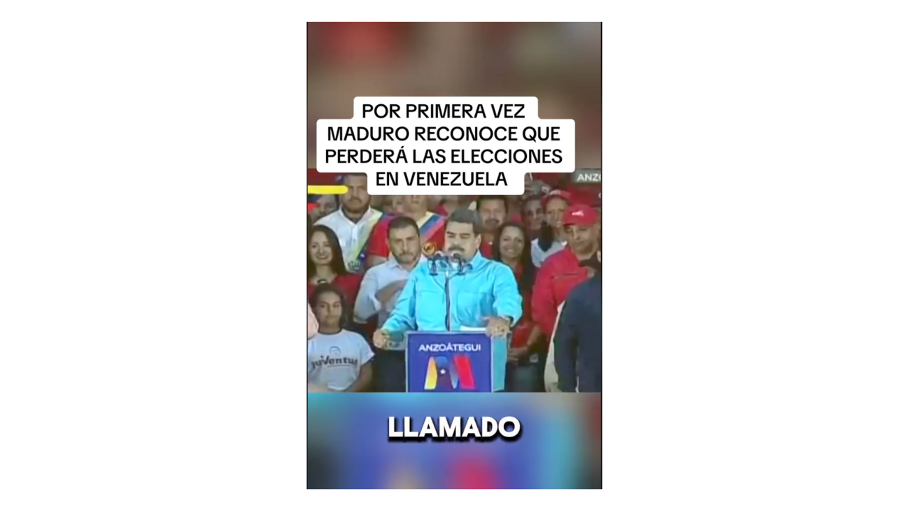 Es falso que en este video Nicolás Maduro reconoce que podría perder las presidenciales venezolanas: está editado