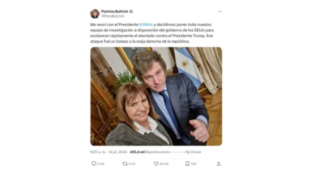 No, Patricia Bullrich no puso a disposición el equipo de investigación argentino para esclarecer el atentado contra Donald Trump: el tuit es falso