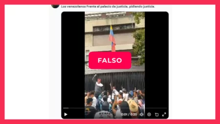 No, este video frente al Palacio de Justicia en Venezuela no es actual, sino que muestra protestas por la muerte de un adolescente en mayo