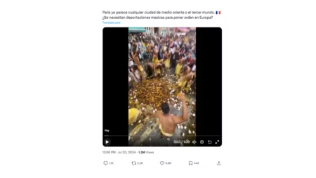 Es falso que este video de personas rompiendo cocos contra el suelo en una calle de París haya ocurrido días antes de los Juegos Olímpicos 2024