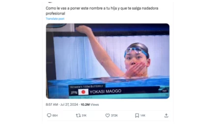No, no existe una competidora japonesa de natación en los Juegos Olímpicos 2024 que se llame “Yokasi Maogo”