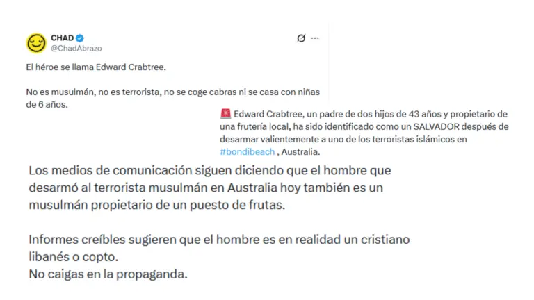 Las desinformaciones que circulan sobre el atentado en la playa Bondi Beach de Australia