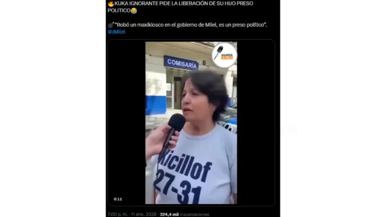 Es falso este video viral de una mujer que exige la liberación de su hijo por ser un “preso político”