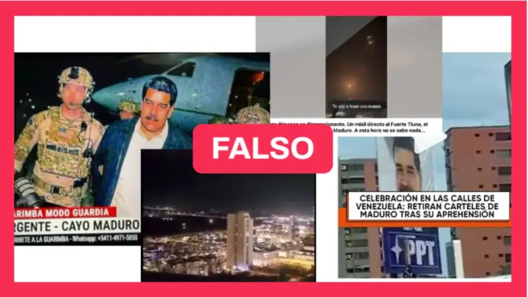 Los contenidos falsos (y los que no) que circulan tras la ofensiva militar de EE.UU. en Venezuela y la captura de Maduro