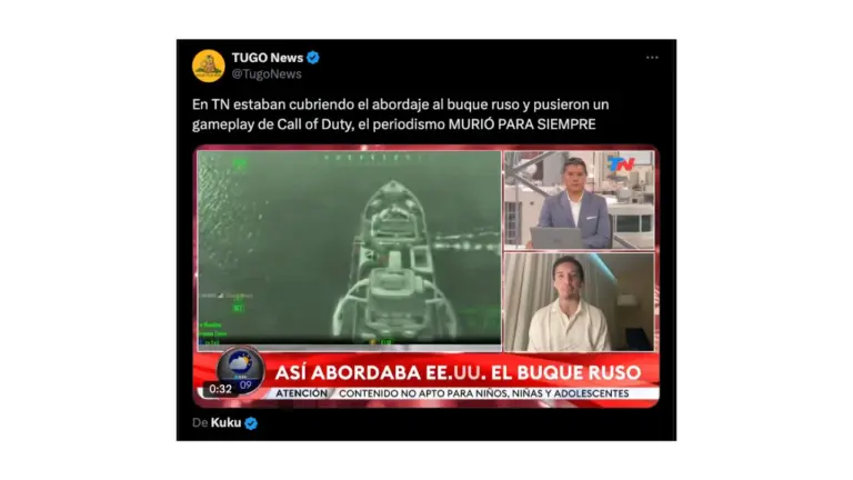 No, TN no puso un recorte del videojuego Call of Duty como si fuera un operativo militar de Estados Unidos