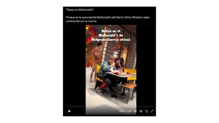 Es verdadero el video que muestra una rata en el McDonald’s del Barrio Chino: la empresa asegura que “fue un hecho aislado”
