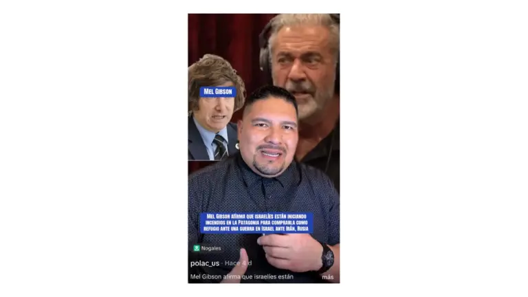Es falso este audio donde Mel Gibson acusa a israelíes por los incendios en la Patagonia