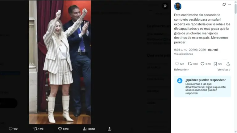 Es falsa la foto de Karina Milei celebrando la aprobación de la reforma laboral vestida con shorts y botas