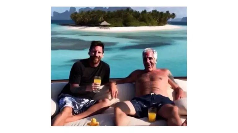 Es falsa esta foto de Lionel Messi con Jeffrey Epstein