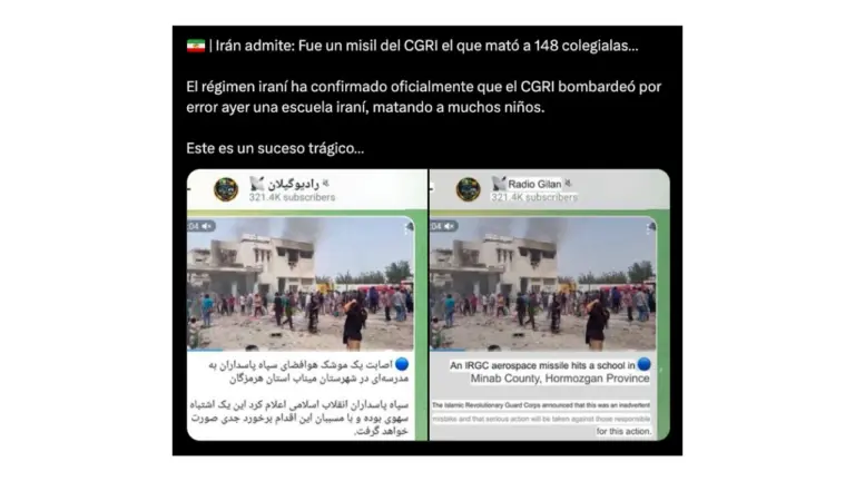 No, Irán no confesó que “bombardeó por error” una escuela de niñas situada al sur del país