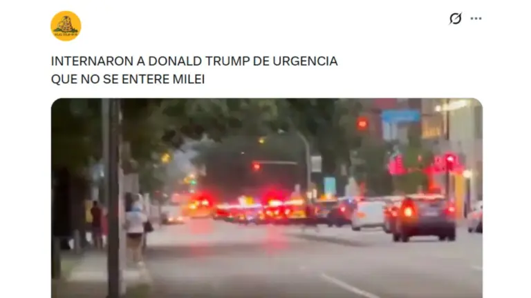 El video que muestra la internación de Donald Trump en un hospital militar no es actual: ocurrió en 2024, tras el atentado contra su vida