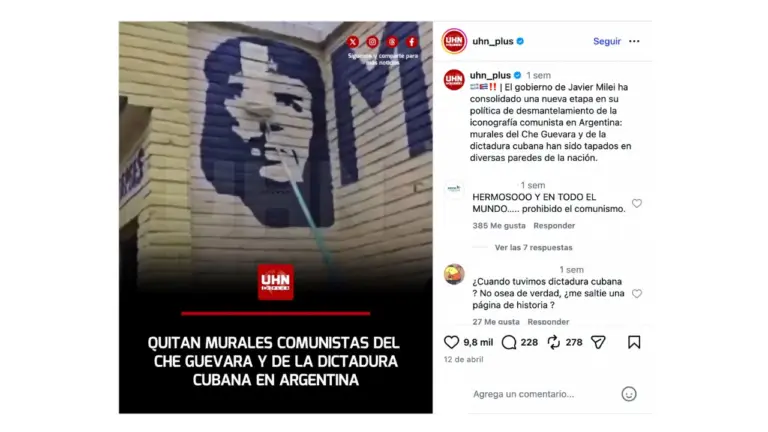 No, este video no muestra que tapen un mural del “Che” Guevara por orden de Milei: corresponde a un desalojo del gobierno porteño en San Telmo