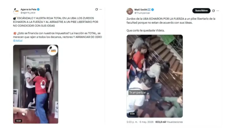 Es falso que un estudiante haya sido expulsado de la UBA por ser libertario