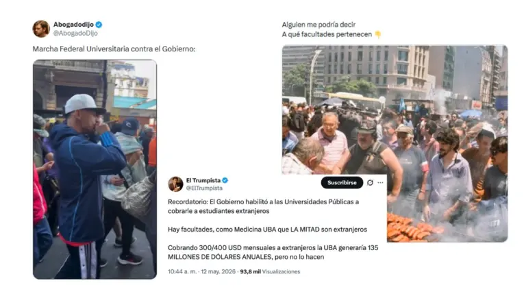 Marcha federal universitaria del 12 de mayo de 2026: todas las desinformaciones que circulan