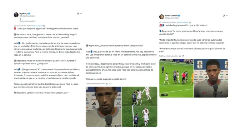 No hay pruebas de que Bellingham le haya dicho a Messi: “El mundo sabe cómo las autoridades te ayudaron a llegar aquí”