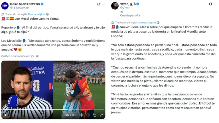 No, Messi no dijo: “Cuando escuché a los hinchas de Argentina coreando mi nombre después de la derrota, eso me rompió”